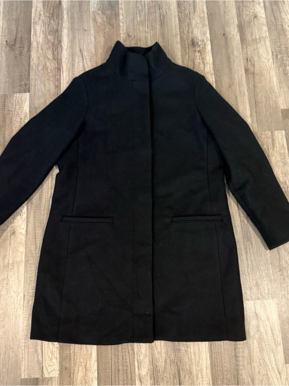 Old Navy Black Funnel Neck Peacoat